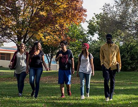 Walking students